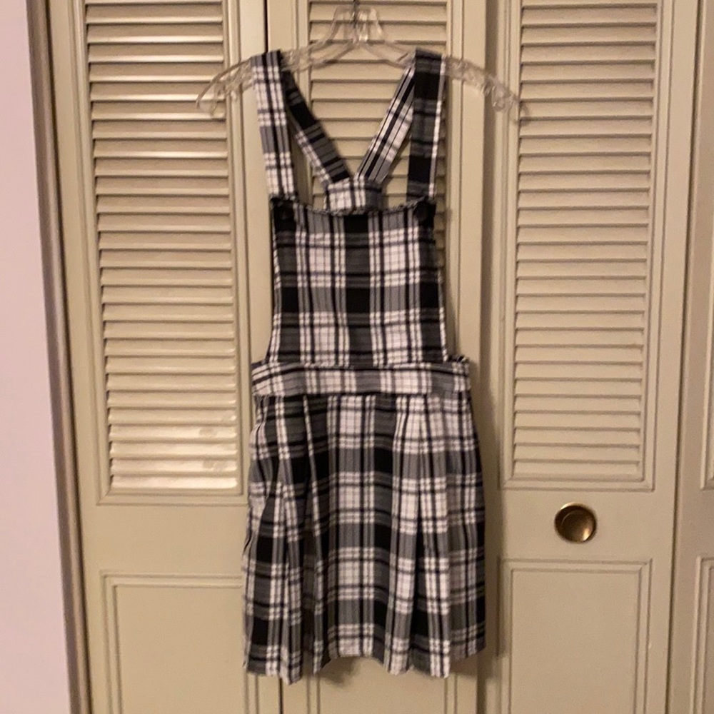 Black and White Overall Dress